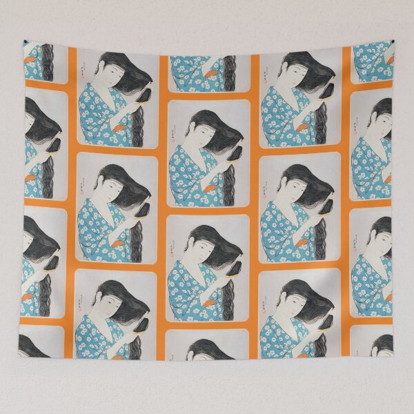 Item preview, Woman Combing Her Hair - Goyo Hashiguchi designed and sold by KeksWorkroom.