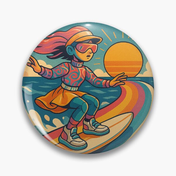 Artikelvorschau, Chase the Light – Retro Surf Adventure Art entworfen und verkauft von Patternicity.