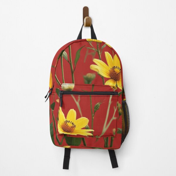 Item preview, Wildflowers and a Yellow Rose to the Right - Candy Apple Red Background #5009CRD designed and sold by Wildflower Rose.
