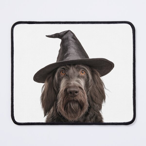 Item preview, Spinone Italiano dog Wearing Halloween Witch Hat designed and sold by LazyOwlStore.