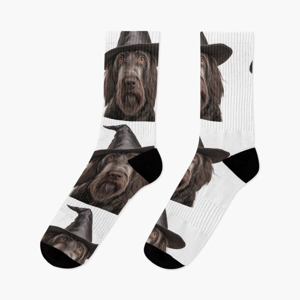 Item preview, Spinone Italiano dog Wearing Halloween Witch Hat designed and sold by LazyOwlStore.