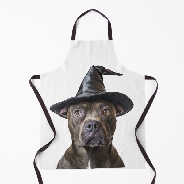 Item preview, Staffordshire Bull Terrier dog Wearing Halloween Witch Hat designed and sold by LazyOwlStore.