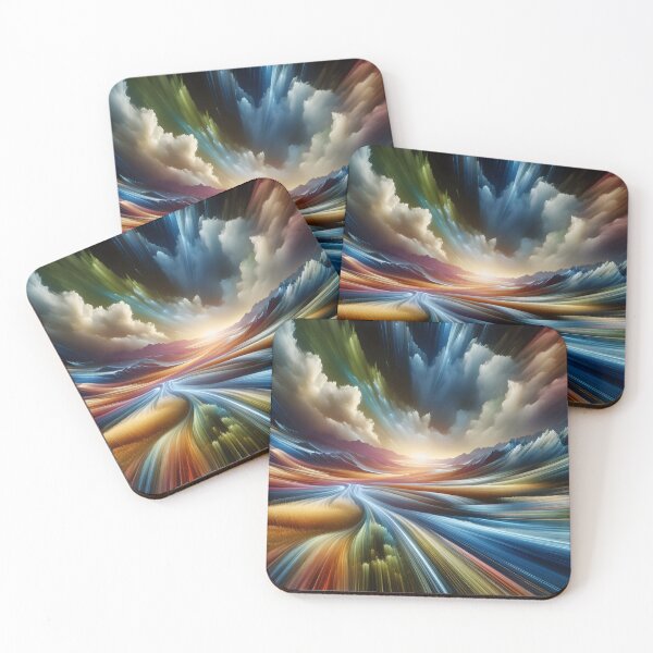 Item preview, Futuristic Abstract Dreamscape with Neon Glow designed and sold by FusionGaze.