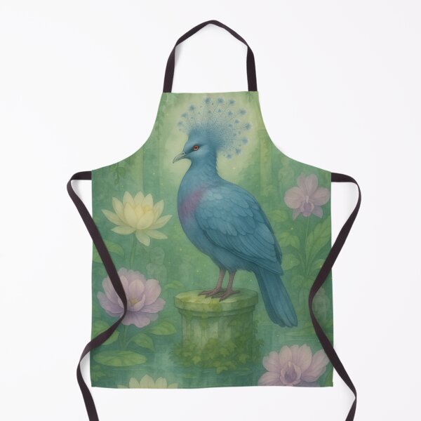 Item preview, Victoria Crowned Pigeon in the Hidden Garden designed and sold by mia-miranda.