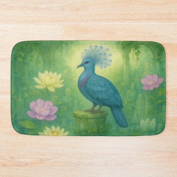Item preview, Victoria Crowned Pigeon in the Hidden Garden designed and sold by mia-miranda.