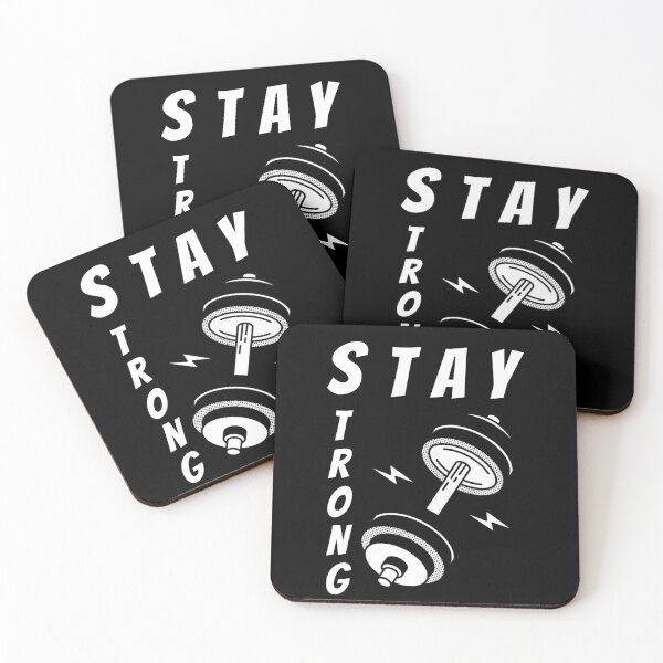 Item preview, Stay Strong Gym Motivation Dumbbell Design designed and sold by Karim-Karem.