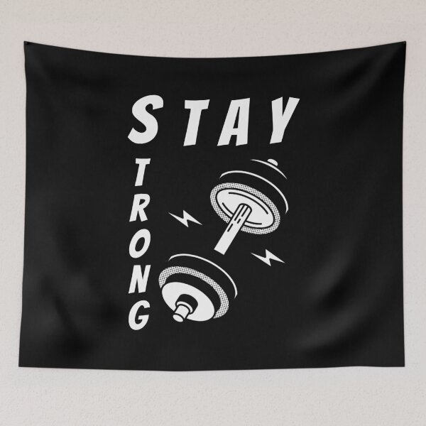 Item preview, Stay Strong Gym Motivation Dumbbell Design designed and sold by Karim-Karem.