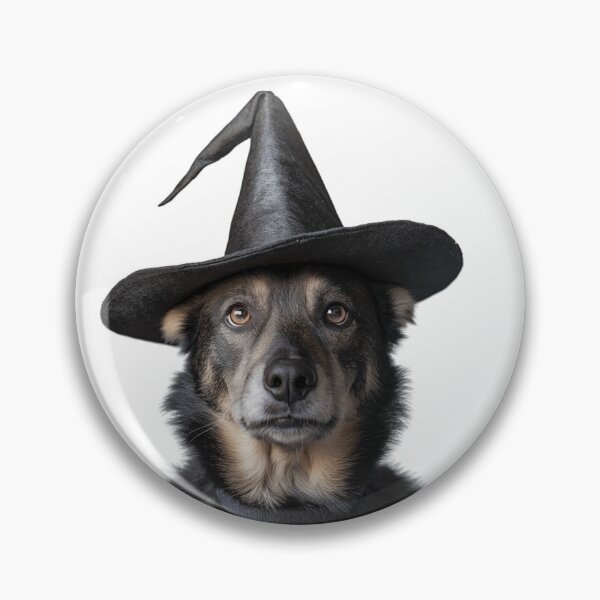 Item preview, Swedish Vallhund dog Wearing Halloween Witch Hat designed and sold by LazyOwlStore.