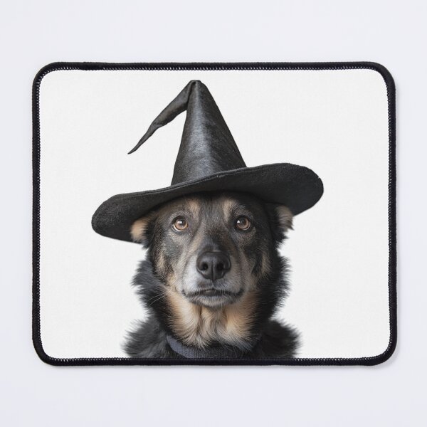 Item preview, Swedish Vallhund dog Wearing Halloween Witch Hat designed and sold by LazyOwlStore.