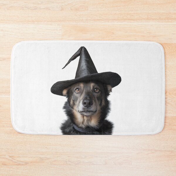 Item preview, Swedish Vallhund dog Wearing Halloween Witch Hat designed and sold by LazyOwlStore.