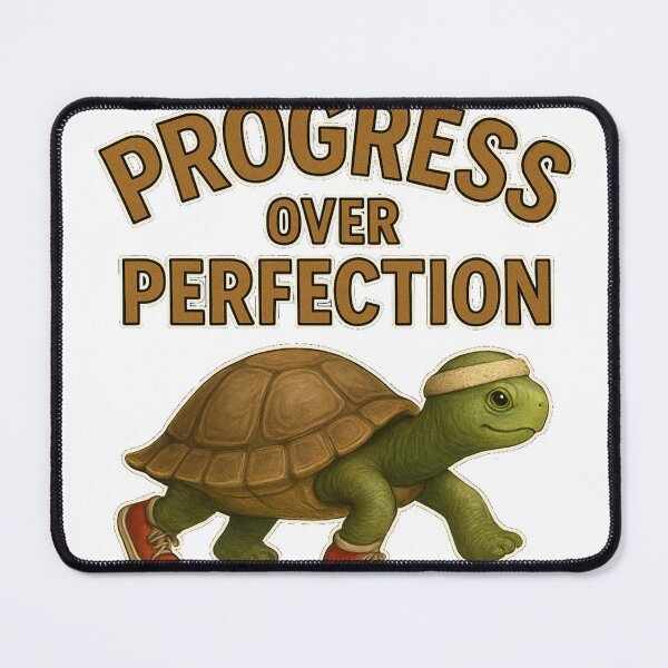 Item preview, Progress Over Perfection – Motivational Realistic Turtle Illustration designed and sold by lamp148.