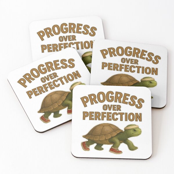 Item preview, Progress Over Perfection – Motivational Realistic Turtle Illustration designed and sold by lamp148.
