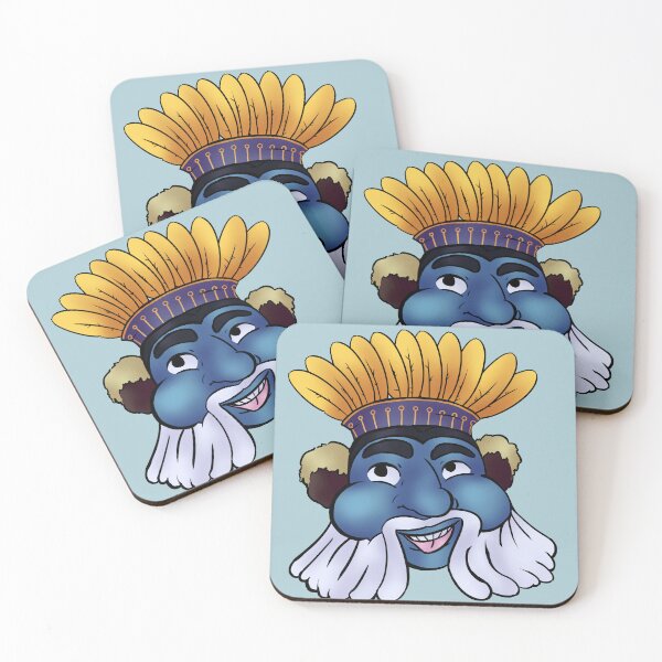 Item preview, Bes, Face (Blue) designed and sold by SandTrap Sorcery.