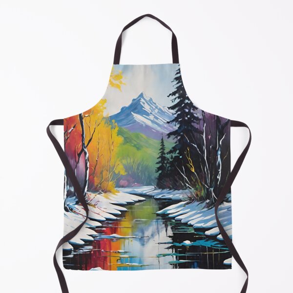 Item preview, landscape, winter, forest, river, nature, designed and sold by DonnaBlankaArt.