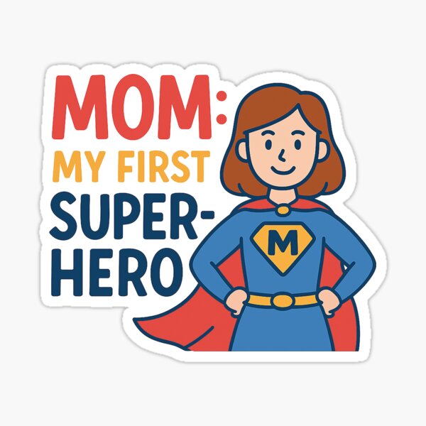 Item preview, Mom: My First Superhero - Fun Mother's Day Superhero Design designed and sold by vibekit.