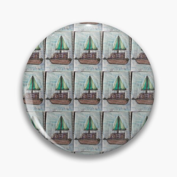 Item preview, Colourful Yacht With Two Different Green In Colour Of The Sails designed and sold by PodmenikArt.