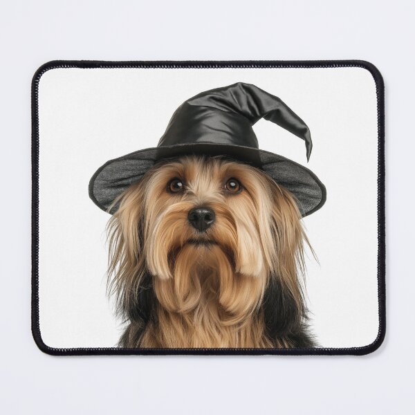 Item preview, Tibetan Terrier dog Wearing Halloween Witch Hat designed and sold by LazyOwlStore.