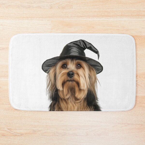 Item preview, Tibetan Terrier dog Wearing Halloween Witch Hat designed and sold by LazyOwlStore.