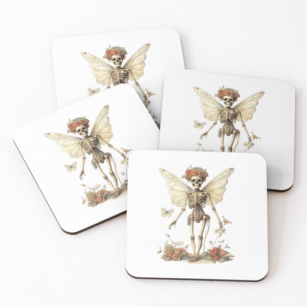 Item preview, Skeleton Fairy of the Flower World – Dark Fantasy Illustration designed and sold by LevelUpDark.