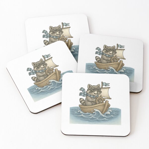 Item preview, Captain Raccoon - Sailing Adventure Tee designed and sold by Fleetwood1994.
