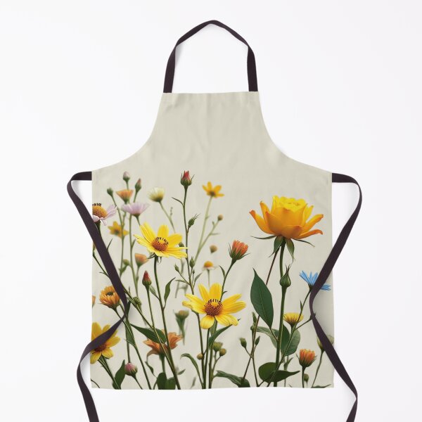 Item preview, Wildflowers and a Yellow Rose to the Right - Ivory Cream Background #5009ICR designed and sold by Wildflower Rose.