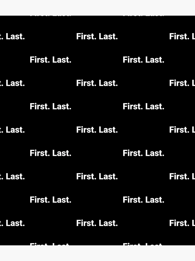 Thumbnail 3 of 3, Backpack, First. Last. designed and sold by Text-based T-Shirts and Gifts.