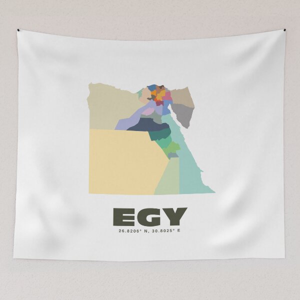Item preview, Colorful Map of Egypt - Modern Egypt Map Design designed and sold by CartoPrints.