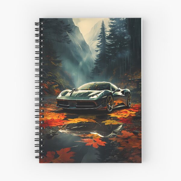 Item preview, Supercar Reflections On Leaf Covered Forest Road designed and sold by RevUpDesign.
