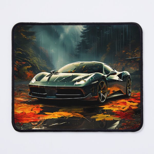 Item preview, Supercar Reflections On Leaf Covered Forest Road designed and sold by RevUpDesign.