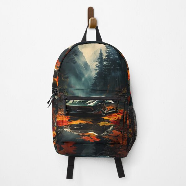 Item preview, Supercar Reflections On Leaf Covered Forest Road designed and sold by RevUpDesign.