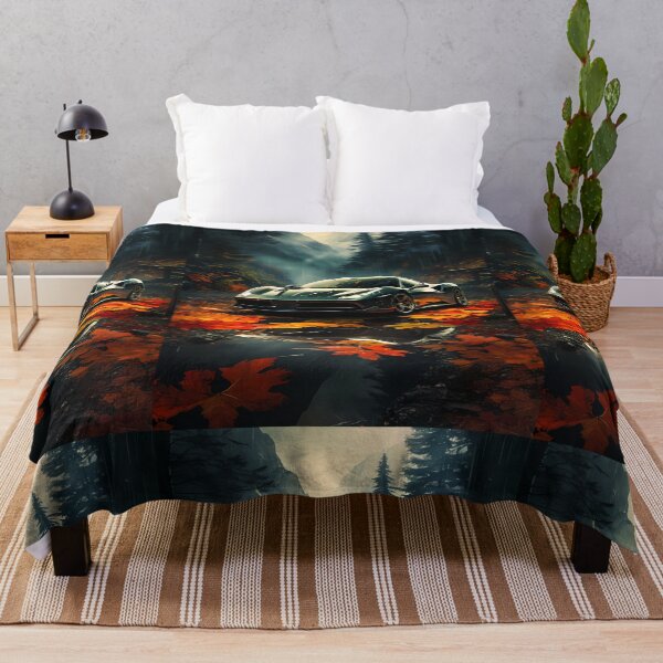 Item preview, Supercar Reflections On Leaf Covered Forest Road designed and sold by RevUpDesign.