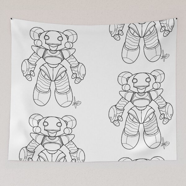 Item preview, Girl robot design black lines designed and sold by Pittstop.