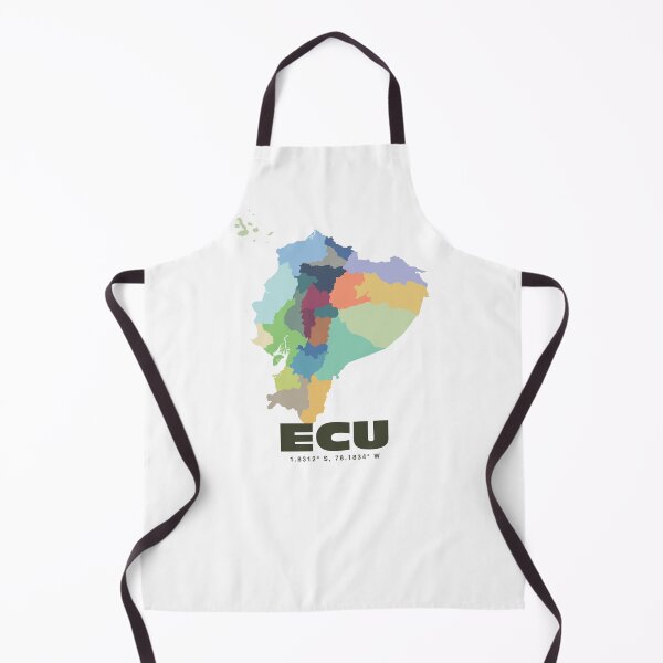 Item preview, Colorful Map of Ecuador - Modern Abstract Design designed and sold by CartoPrints.