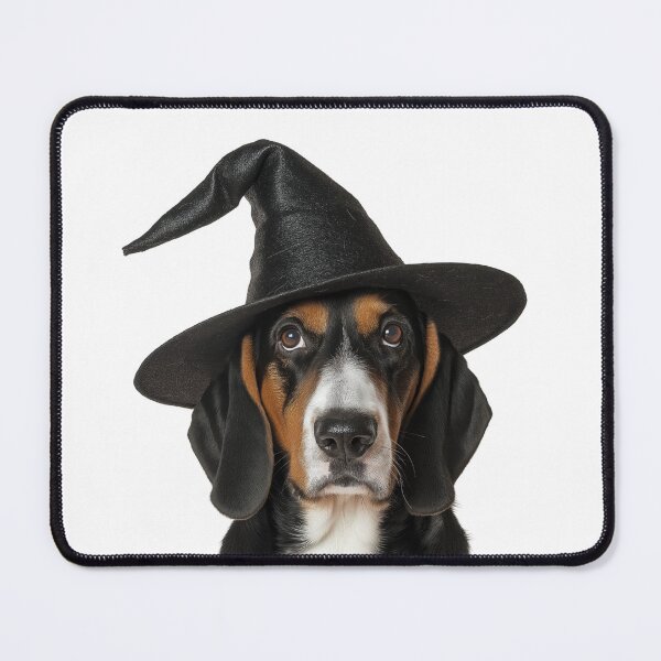 Item preview, Treeing Walker Coonhound dog Wearing Halloween Witch Hat designed and sold by LazyOwlStore.