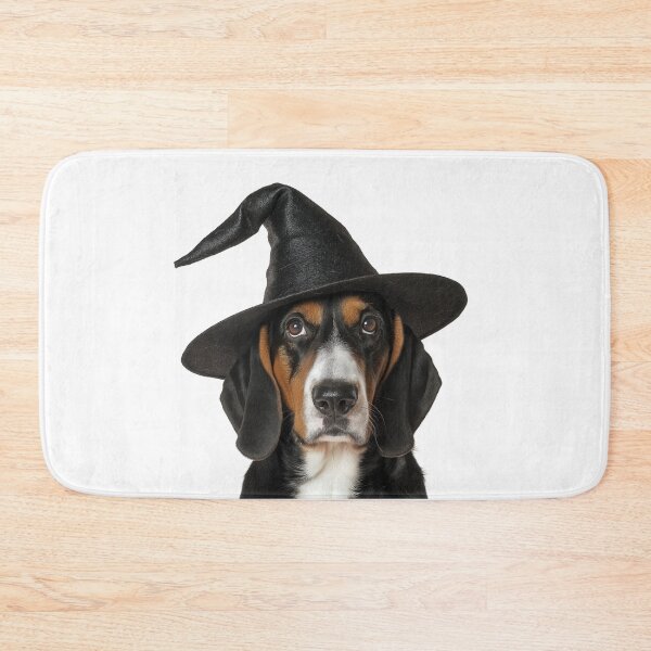 Item preview, Treeing Walker Coonhound dog Wearing Halloween Witch Hat designed and sold by LazyOwlStore.