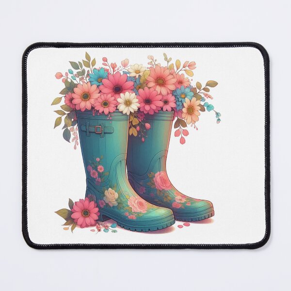 Item preview, Blooming cute flowers in a gumboots designed and sold by Kalpa.