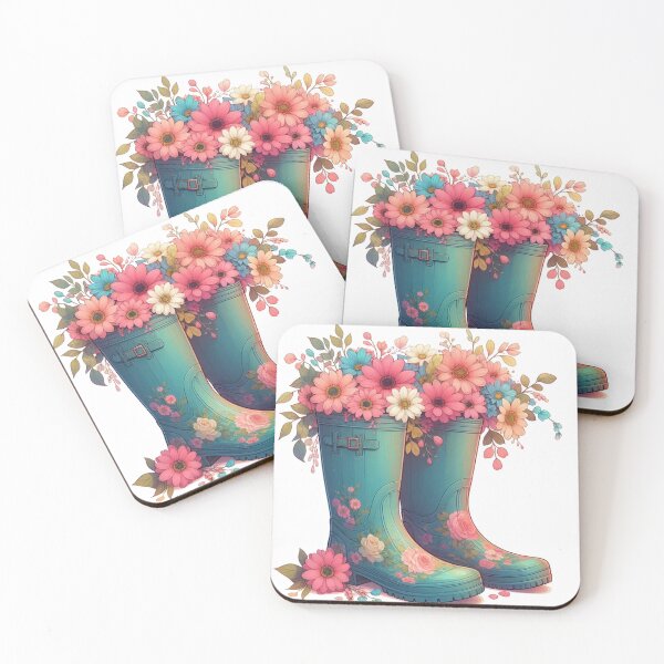 Item preview, Blooming cute flowers in a gumboots designed and sold by Kalpa.