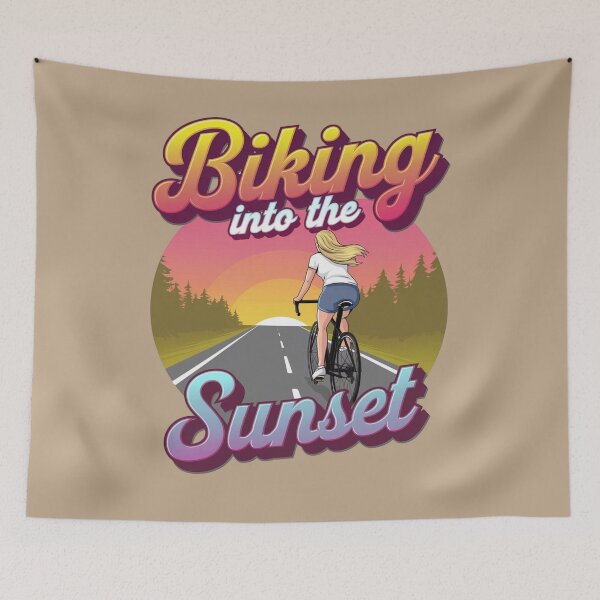 Item preview, Biking into the sunset - Im two tired - Dirt biking - Gravel biking - E biking - Beach biking - Biking summer designed and sold by JansenGS.