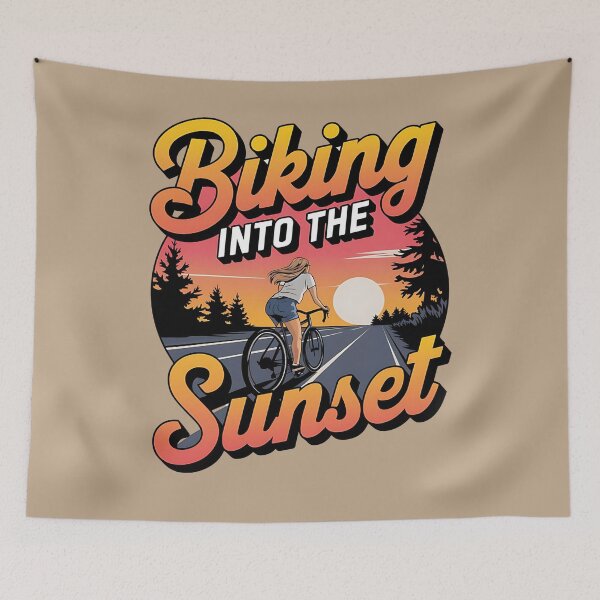 Item preview, Biking into the sunset - Im two tired - Dirt biking - Gravel biking - E biking - Beach biking - Biking summer designed and sold by JansenGS.
