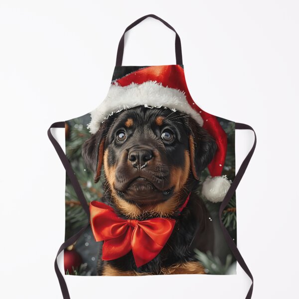 Artikelvorschau, Junger Rottweiler-Welpe für Weihnachtsstimmung gekleidet entworfen und verkauft von MountAshDesigns.