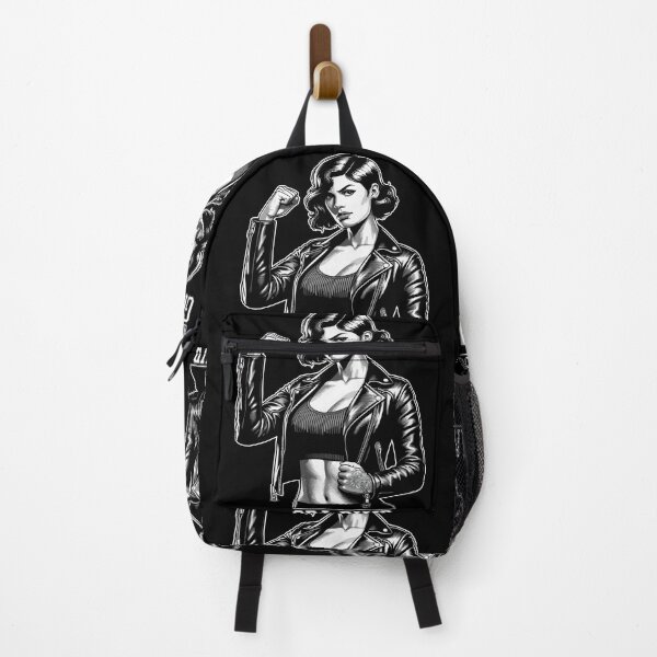 Item preview, Strong Woman GRL PWR Rockabilly Leather Jacket Gift designed and sold by Pineapple-Tree.