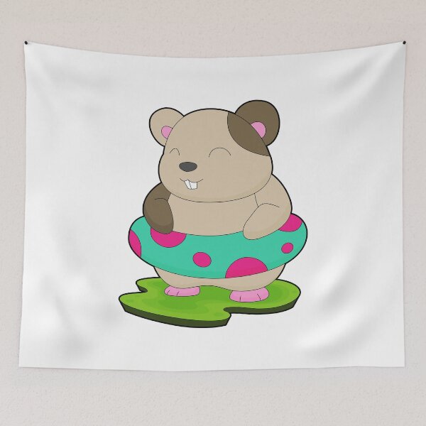 Item preview, Hamster Swimming Lifebuoy designed and sold by Snabdesign84.