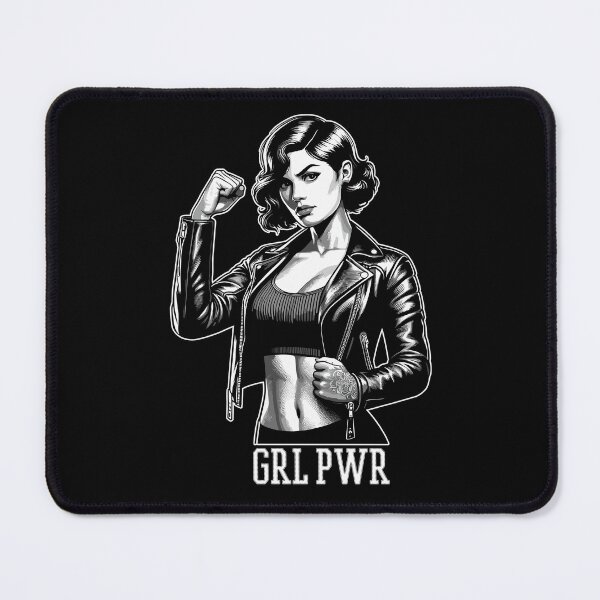 Item preview, Strong Woman GRL PWR Rockabilly Leather Jacket Gift designed and sold by Pineapple-Tree.