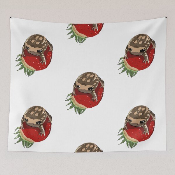 Item preview, African Rain frog on Strawberry 2025 xx designed and sold by MysticRacoon6.