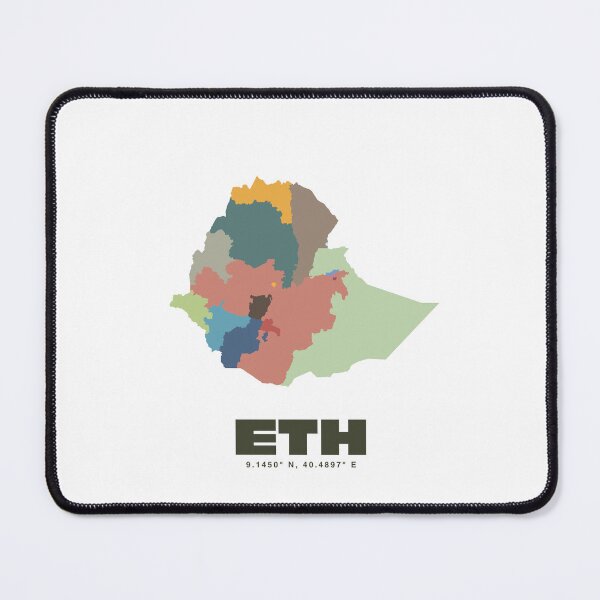 Item preview, Ethiopia Map Print - Colorful Region Map Print designed and sold by CartoPrints.