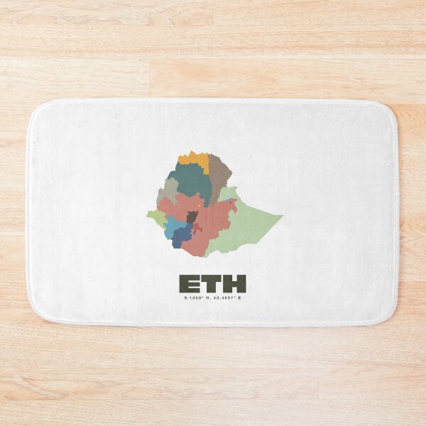 Item preview, Ethiopia Map Print - Colorful Region Map Print designed and sold by CartoPrints.