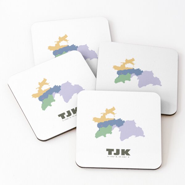Item preview, Tajikistan Map Print - Colorful Region Map Print designed and sold by CartoPrints.