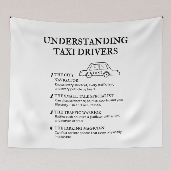 Item preview, Understanding Taxi Drivers – Funny Cab Life Humor designed and sold by PsyFlow35.