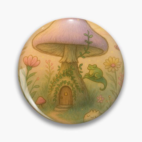 Item preview, Where Magic Hides – Cozy Pastel Fairy Home Under a Mushroom Art designed and sold by Laugh & Rewind .