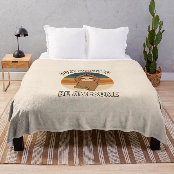 Item preview, Retro Sloth Yoga Motivation - Stay Awesome designed and sold by Amr Siam.